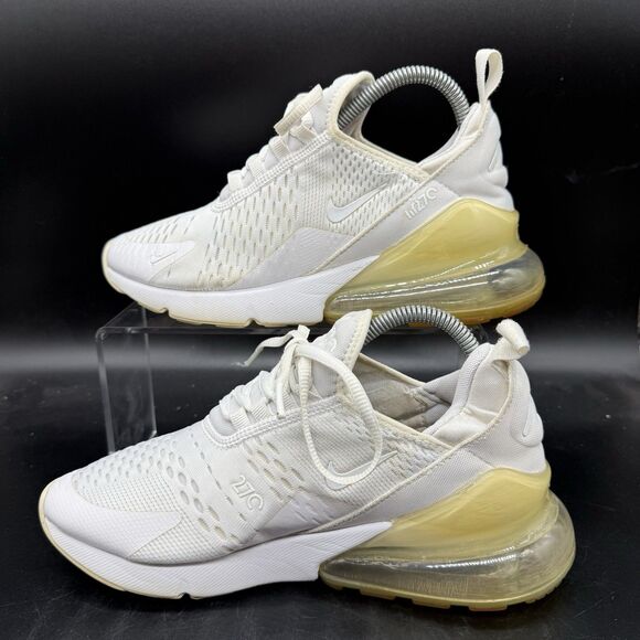 Nike Air Max 270 GS White Sneaker Shoe 943345-103 Youth Size 7Y - Picture 2 of 7